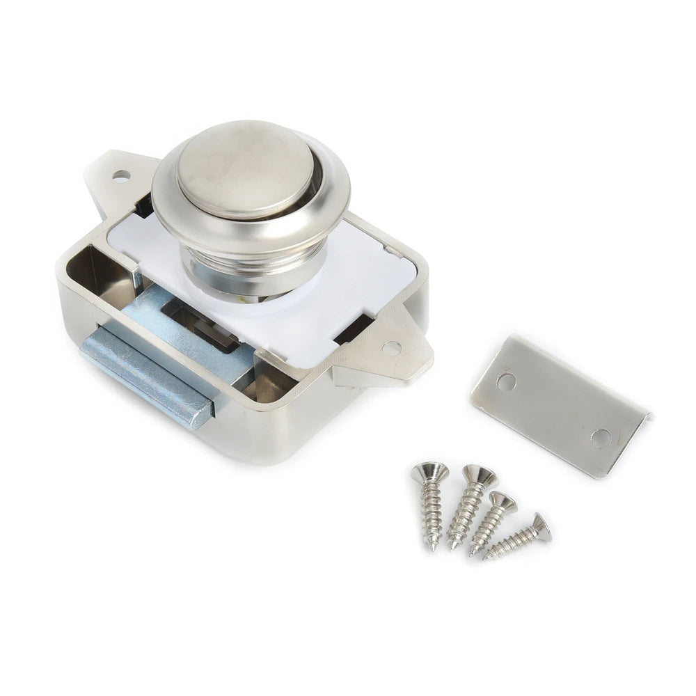 10PCS NAIERDI Camper Car Push Lock 20mm/26mm RV Caravan Boat Motor Home Cabinet Drawer Latch Button Locks For Furniture Hardware