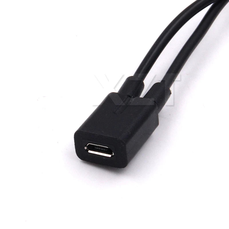 AT 1PCS Micro USB 2.0 Splitter Y 1 Female to 2 Male Data Charge Cable Extension Cord For phone High Quality sync data cable
