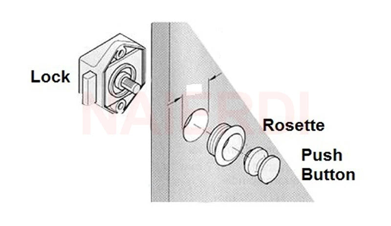 10PCS NAIERDI Camper Car Push Lock 20mm/26mm RV Caravan Boat Motor Home Cabinet Drawer Latch Button Locks For Furniture Hardware