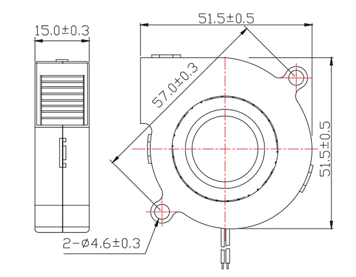 1 Pcs 4020/5015 Blower Turbo Cooling Fan  Brushless  DC 12V&24V 3D Printer With 2Pin Dupont Wire Cooler 30cm Wire for J-head