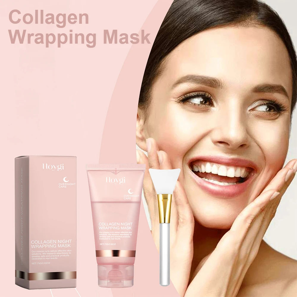 150ml Night Collagen Wrapping Mask Skin Rejuvenation Moisturizing Brightening Korean Face Mask Firming Skin Peel-Off Facial Mask