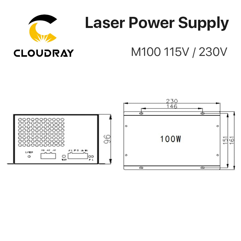 Cloudray 80-100W CO2 Laser Power Supply for CO2 Laser Engraving Cutting Machine M100W category