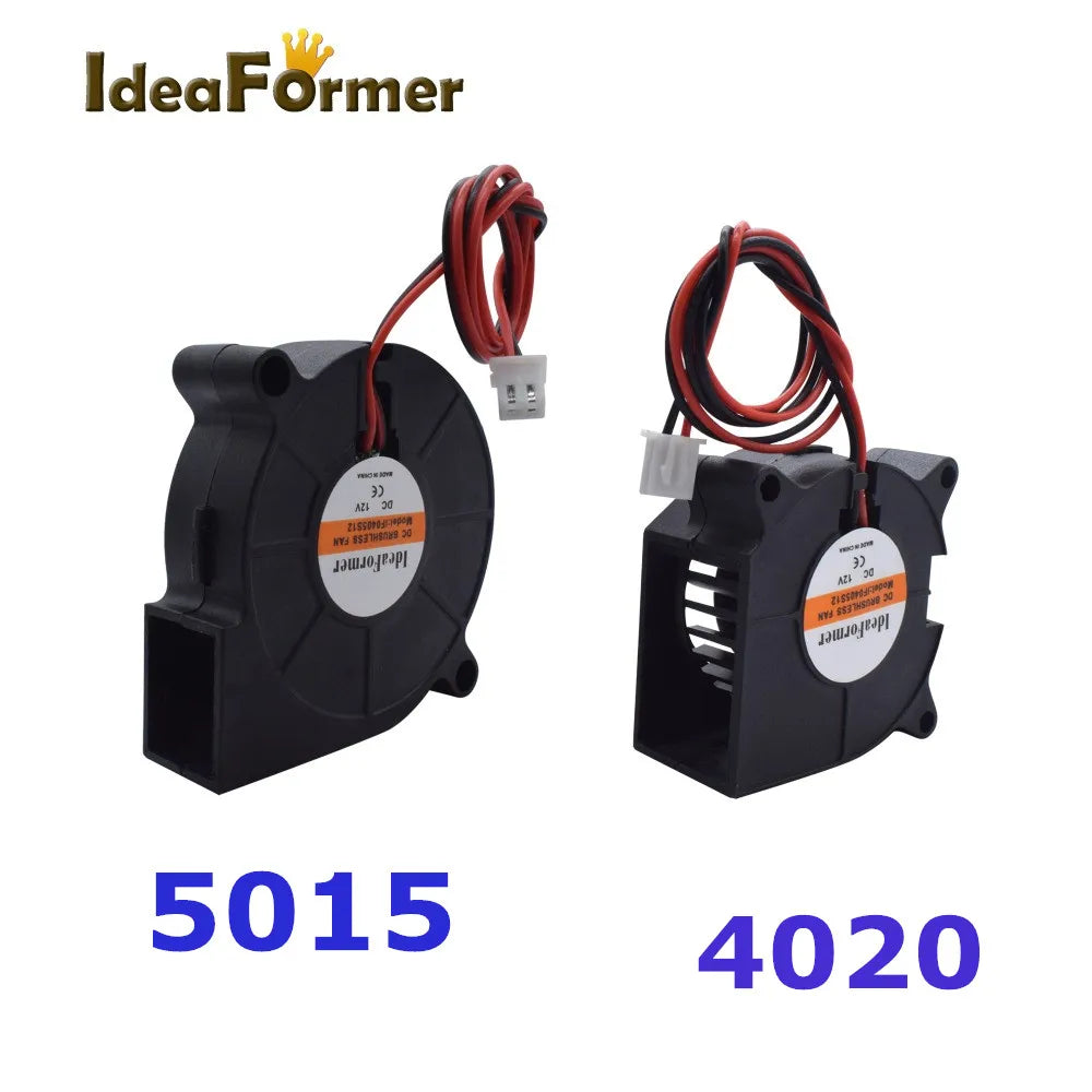 1 Pcs 4020/5015 Blower Turbo Cooling Fan  Brushless  DC 12V&24V 3D Printer With 2Pin Dupont Wire Cooler 30cm Wire for J-head