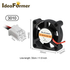 3D Printer Accessories Cooling Fan 5/12/24V 6015/5010/4010/3010/2510mm Fan Cooler Cooling Turbo Brushless Fans With 2Pin XH2.54