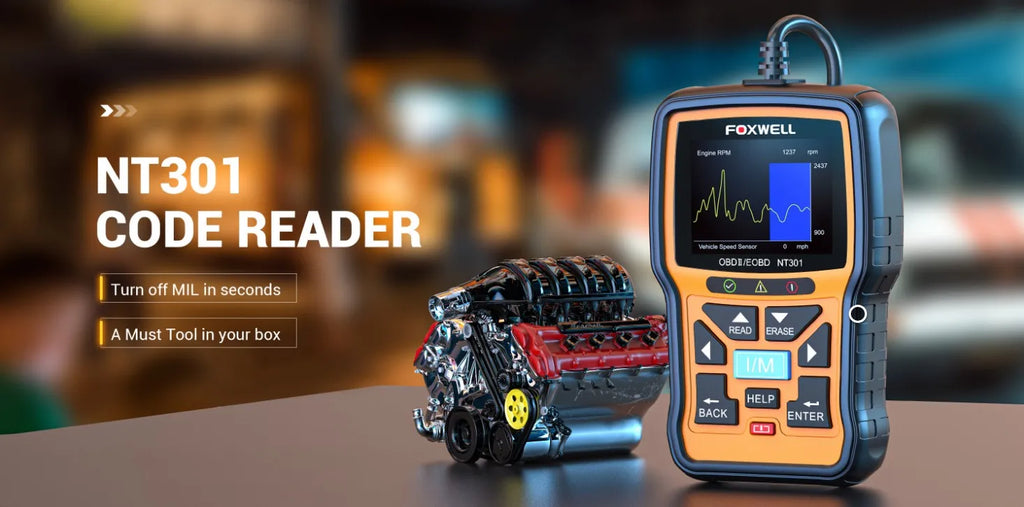 FOXWELL NT301 OBD2 Scanner Check Engine Code Reader Professional ODB2 OBD2 Automotive Scanner Car Diagnostic Tools PK ELM327