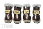 Winter Pet Dog Shoes Warm Snow Boots Waterproof Fur 4Pcs/Set Small Dogs Cotton Non Slip XS For ChiHuaHua Pug Pet Product PETASIA