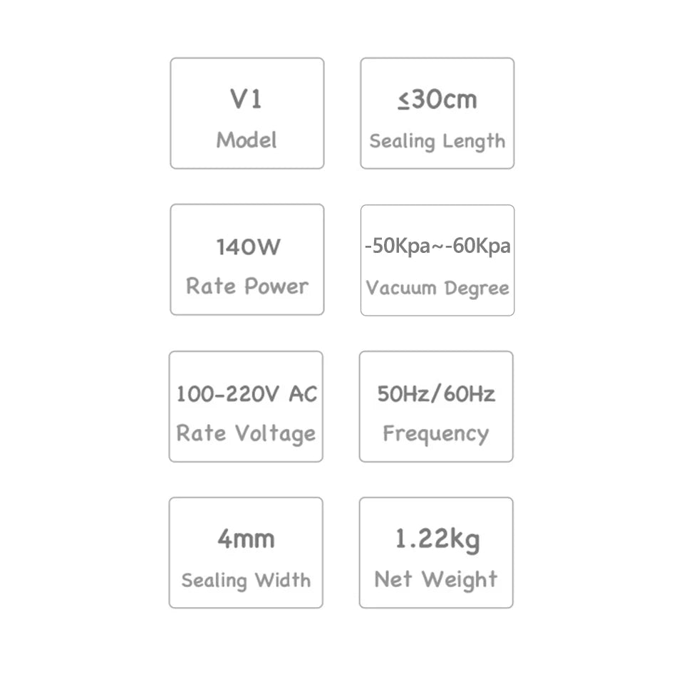 Seladora a Vácuo Elétrica MERANX V1 – 3 Modos de Uso, Compacta e Potente