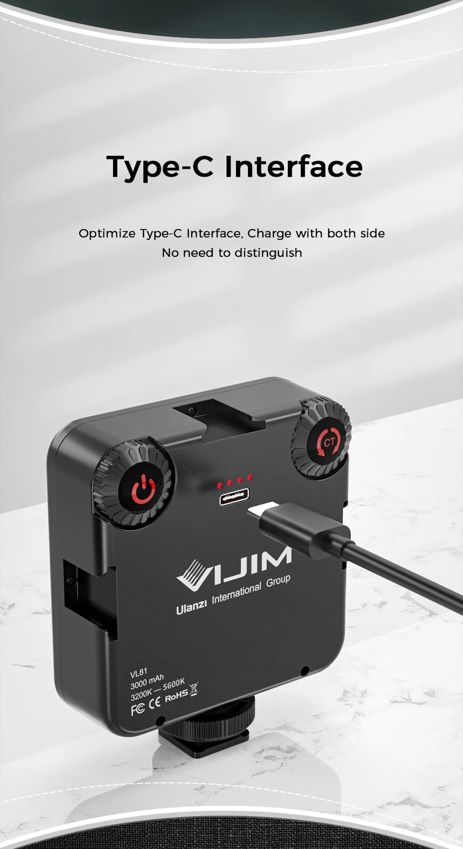 Ulanzi Vijim VL81 Mini LED Video Light On Camera Photo Studio Lighting Soft Diffuser Tiktok Youtube Livestream Vlog Light