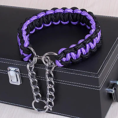 High Quality Upgraded color collar Large Dog German Shepherd walk the dog P chain necklet Pet  For Medium and large Dogs