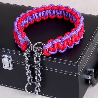 High Quality Upgraded color collar Large Dog German Shepherd walk the dog P chain necklet Pet  For Medium and large Dogs