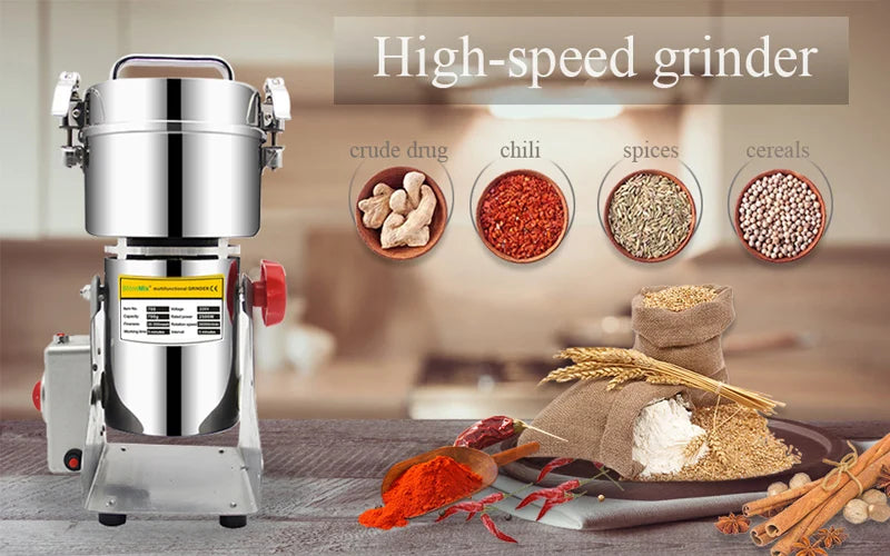 Moedor de Café Elétrico Biolomix 700G/800G – 2500W, Aço Inox, Alta Capacidade