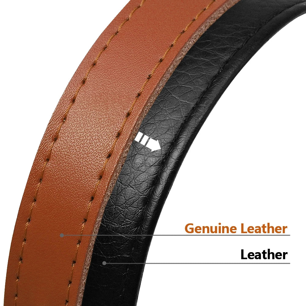Leather Dog Collar Inner Padded Custom Personalized Dog Collars with Engraved Nameplate ID Tag For Small Medium Dogs