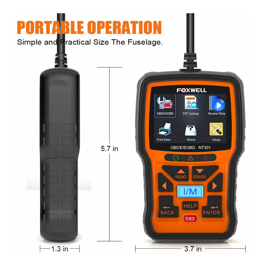 FOXWELL NT301 OBD2 Scanner Check Engine Code Reader Professional ODB2 OBD2 Automotive Scanner Car Diagnostic Tools PK ELM327