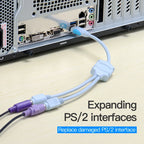 Vention USB to PS2 Converter Cable USB Male to PS/2 Female Adapter USB Extension Cable For Keyboard Mouse Scanner PS2 USB Cable