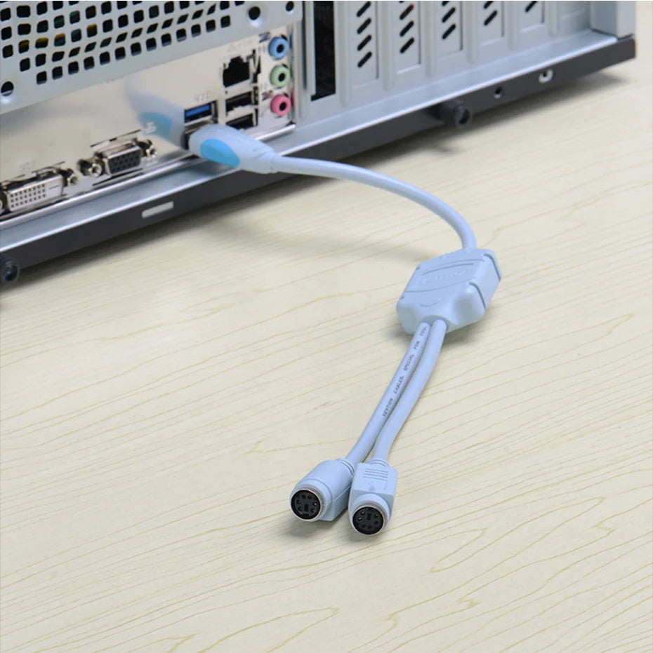 Vention USB to PS2 Converter Cable USB Male to PS/2 Female Adapter USB Extension Cable For Keyboard Mouse Scanner PS2 USB Cable