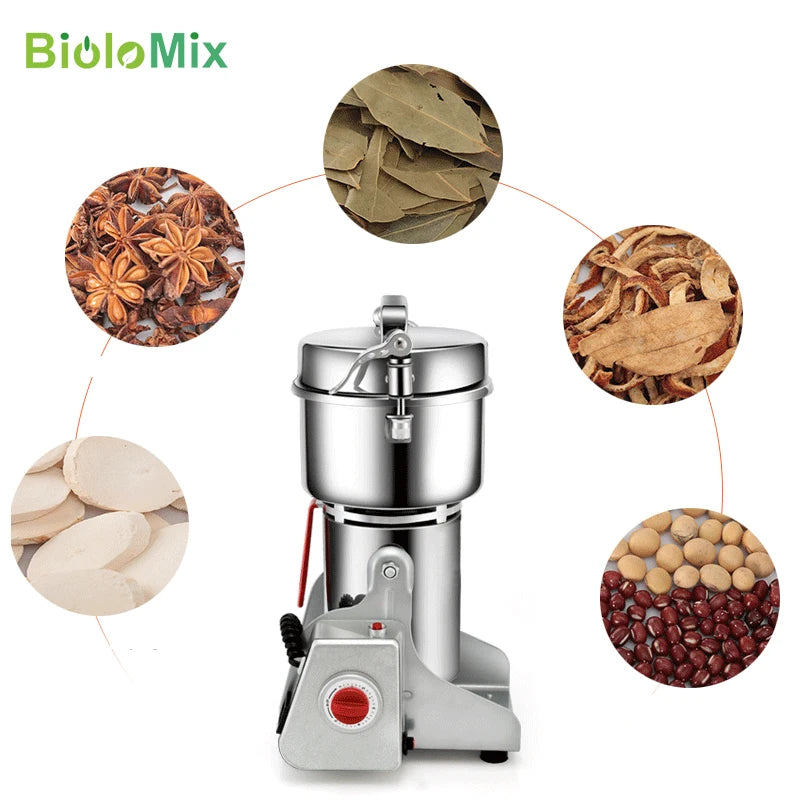 Moedor de Café Elétrico Biolomix 700G/800G – 2500W, Aço Inox, Alta Capacidade