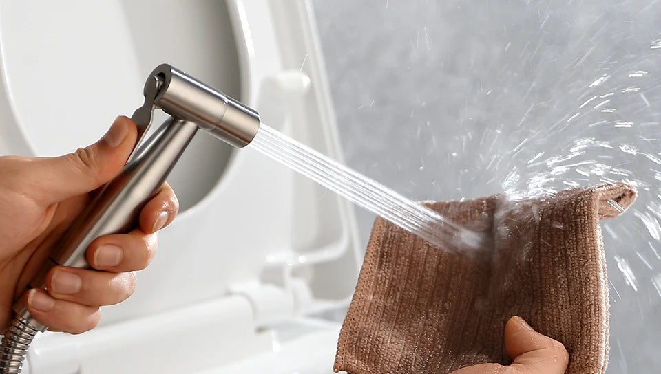 Handheld bidet sprayer set for toilet Stainless Steel Hand Bidet faucet for Bathroom hand sprayer shower head self cleaning
