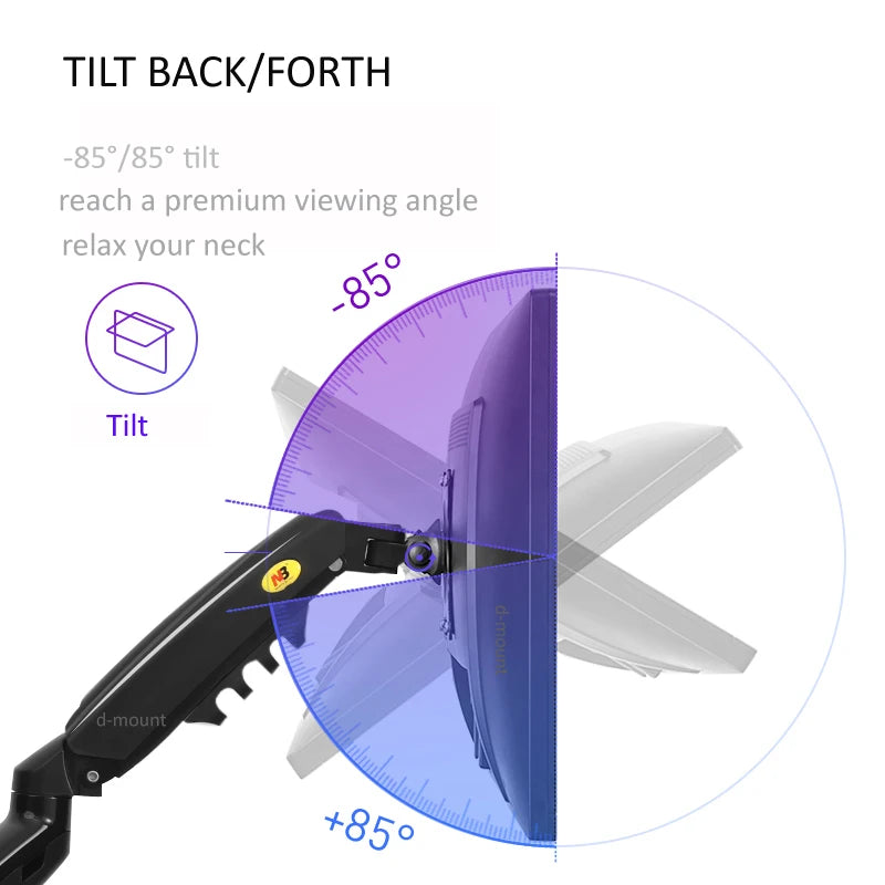 NB NEW F160 gas spring 17"-27"30" Dual Monitor Holder Arm desktop 360 rotate computer holder 2-9KG Monitor bracket USB3.0 port