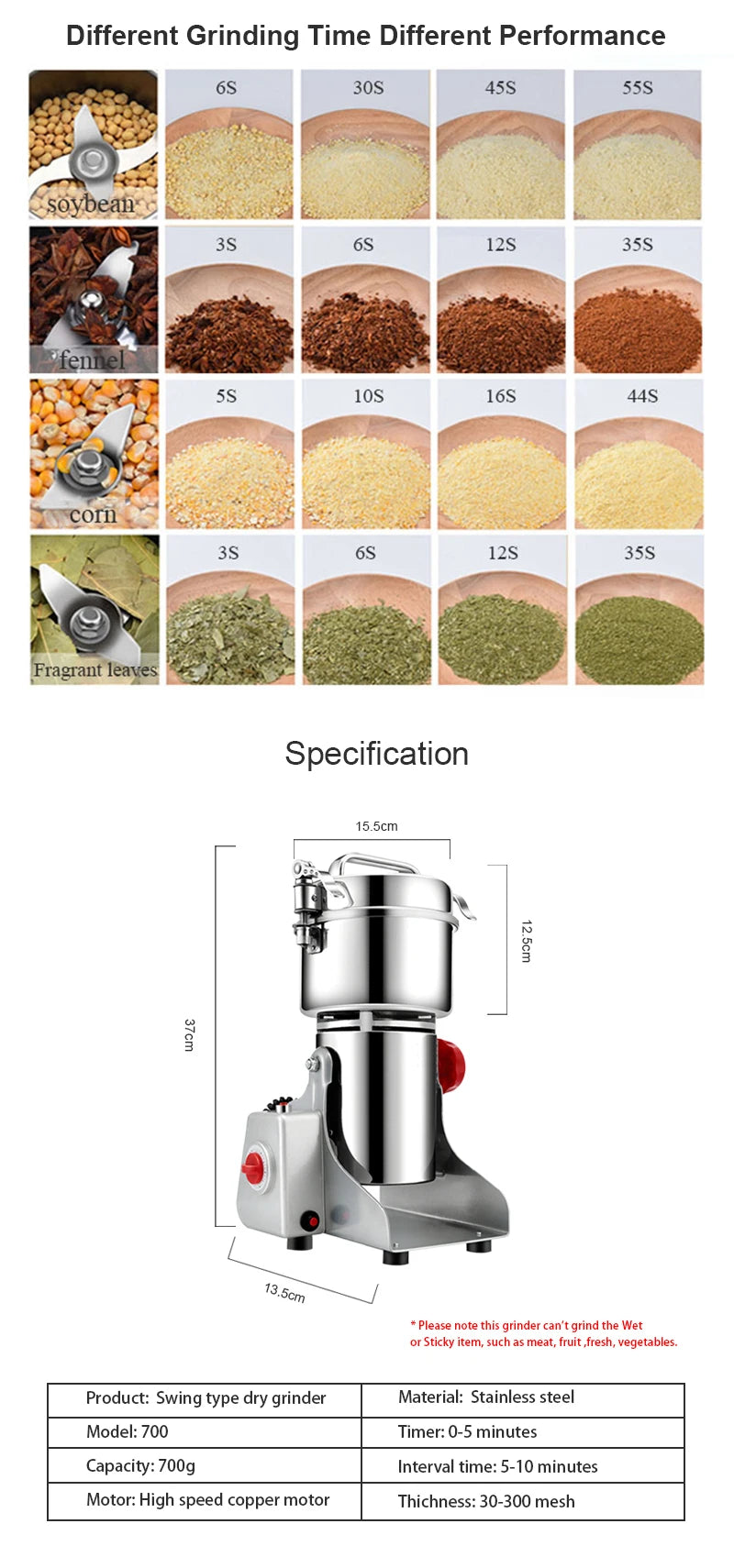 Moedor de Café Elétrico Biolomix 700G/800G – 2500W, Aço Inox, Alta Capacidade