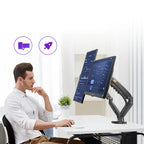 NB NEW F160 gas spring 17"-27"30" Dual Monitor Holder Arm desktop 360 rotate computer holder 2-9KG Monitor bracket USB3.0 port