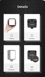 Ulanzi Vijim VL81 Mini LED Video Light On Camera Photo Studio Lighting Soft Diffuser Tiktok Youtube Livestream Vlog Light