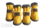 Winter Pet Dog Shoes Warm Snow Boots Waterproof Fur 4Pcs/Set Small Dogs Cotton Non Slip XS For ChiHuaHua Pug Pet Product PETASIA