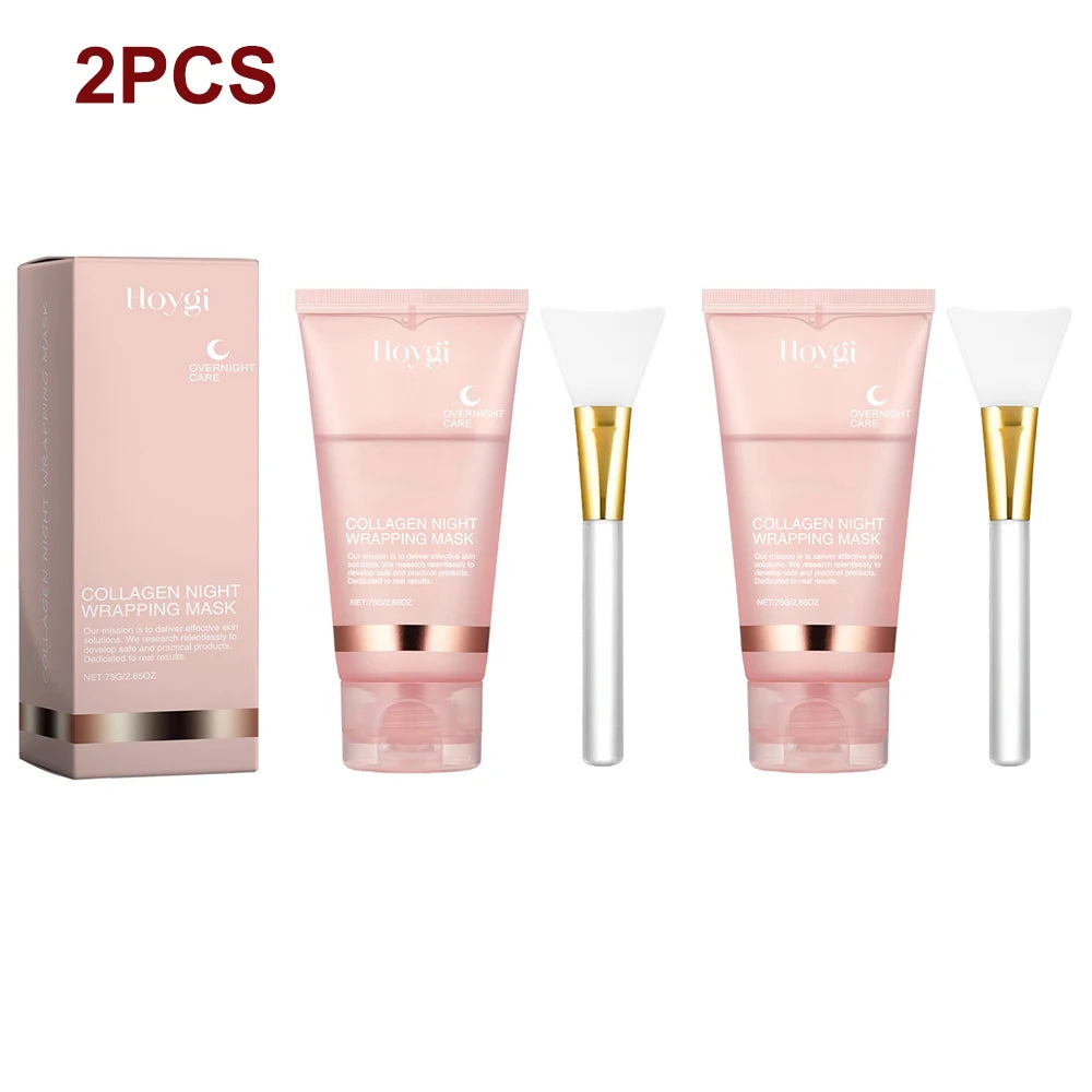 150ml Night Collagen Wrapping Mask Skin Rejuvenation Moisturizing Brightening Korean Face Mask Firming Skin Peel-Off Facial Mask