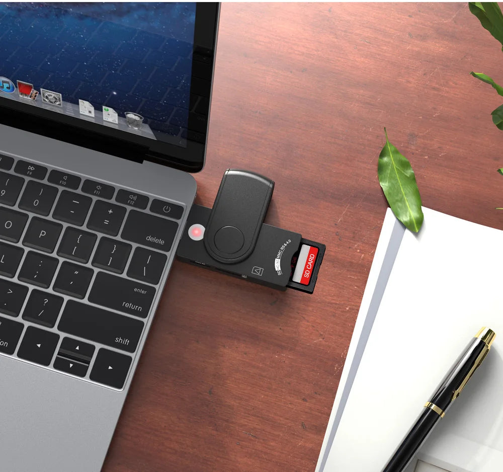 Rocketek USB 2.0 Smart Card Reader micro SD/TF memory ID Bank EMV electronic DNIE dni citizen sim cloner connector adapter