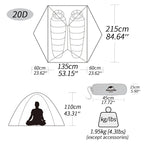 Naturehike Star River 2 UL Tent 2 Person Ultralight Waterproof Camping Double Layer 3 Seasons Outdoor Travel Hiking Fishing Tent