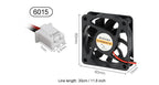 3D Printer Accessories Cooling Fan 5/12/24V 6015/5010/4010/3010/2510mm Fan Cooler Cooling Turbo Brushless Fans With 2Pin XH2.54