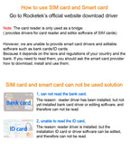 Rocketek USB 2.0 Smart Card Reader micro SD/TF memory ID Bank EMV electronic DNIE dni citizen sim cloner connector adapter