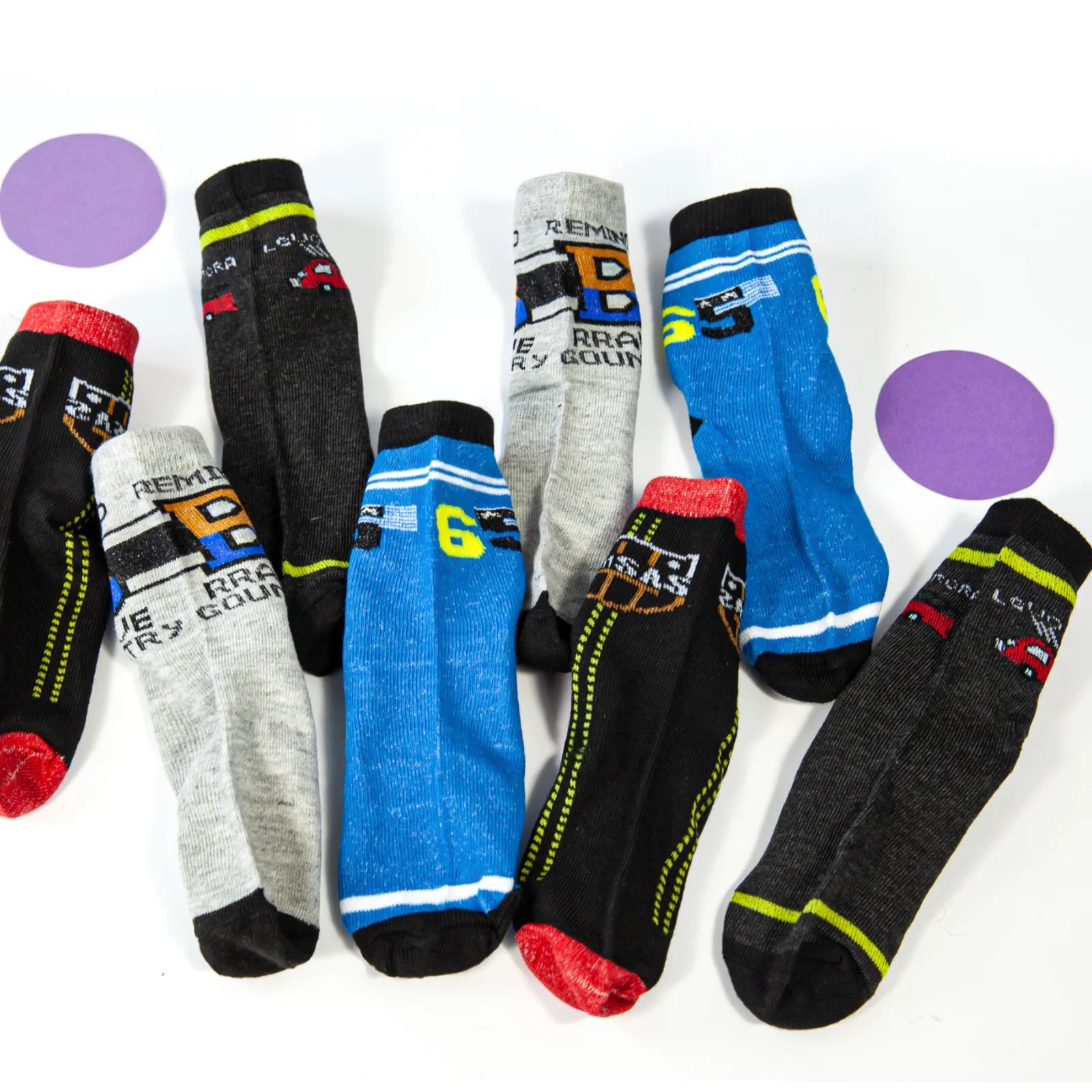 Free Shipping Kit 12 Paired Socks Infant Men Boys Cartoon Comfort and Durability Random