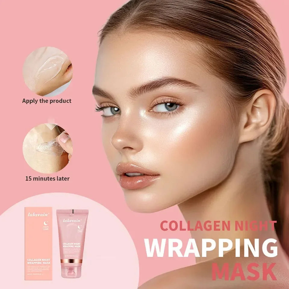Night Collagen Wrapper Mask Rejuvenation Moisturizing Brightening Korean Face Mask Skin Elasticity Facial Mask Beauty Skin Care