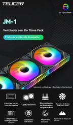 TEUCER JM-1 Ventilator computer case 120mm 3in1 800-2000rpm 12V/4pin PWM chassis noise water cooling fan