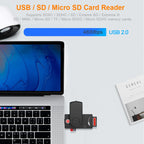 Rocketek USB 2.0 Smart Card Reader micro SD/TF memory ID Bank EMV electronic DNIE dni citizen sim cloner connector adapter