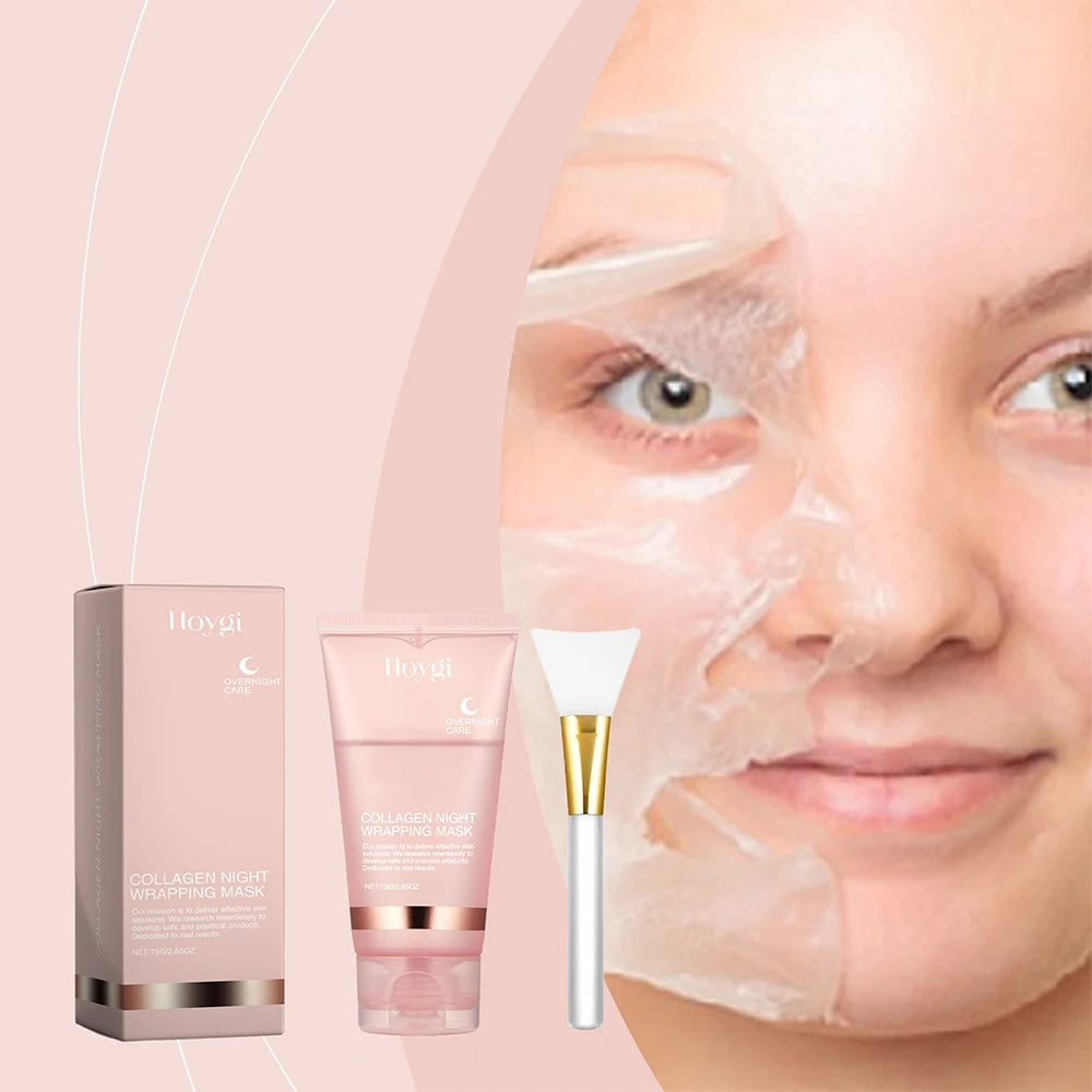 150ml Night Collagen Wrapping Mask Skin Rejuvenation Moisturizing Brightening Korean Face Mask Firming Skin Peel-Off Facial Mask