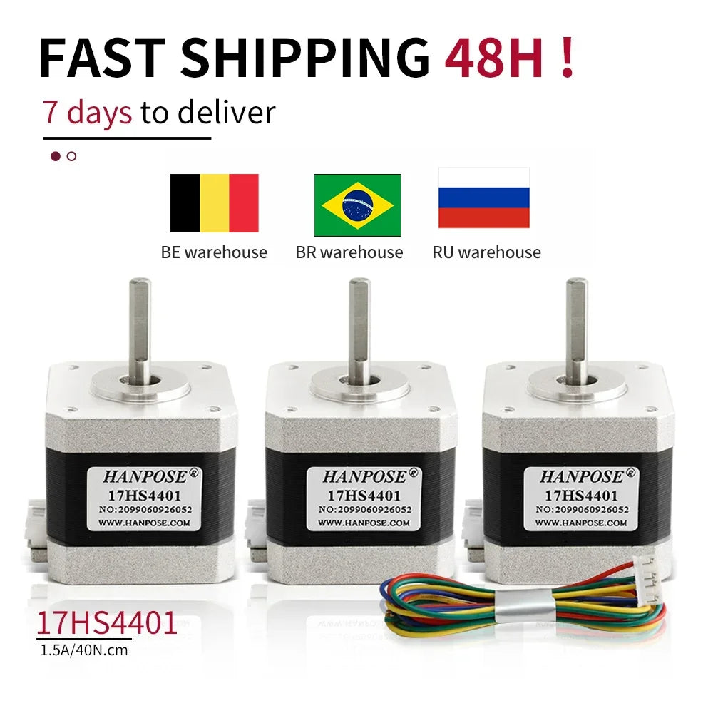 Nema17 Stepper Motor 42 motor 40mm 42BYGH 1.5A (17HS4401) motor 4-lead  for 3D printer stepper motor Nema 17