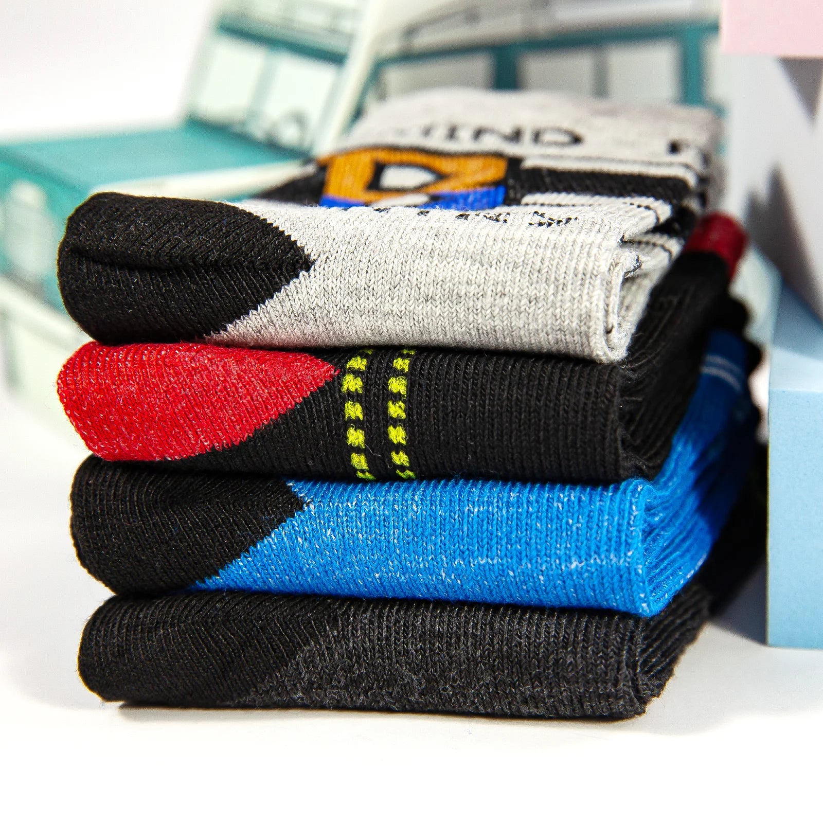Free Shipping Kit 12 Paired Socks Infant Men Boys Cartoon Comfort and Durability Random