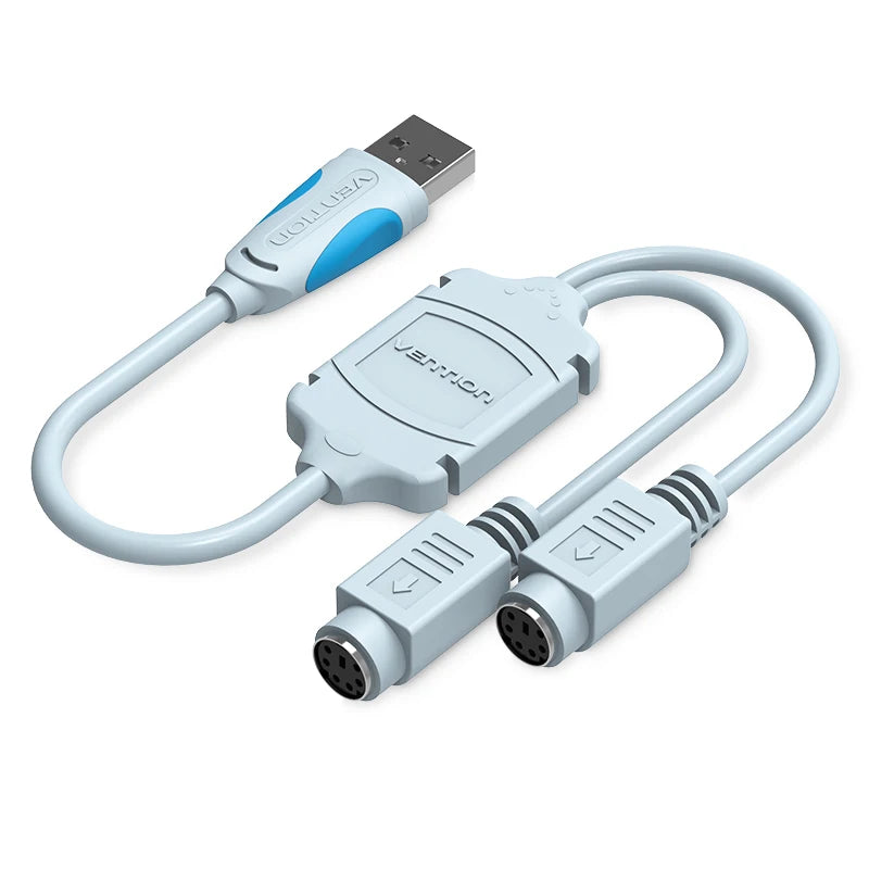 Vention USB to PS2 Converter Cable USB Male to PS/2 Female Adapter USB Extension Cable For Keyboard Mouse Scanner PS2 USB Cable
