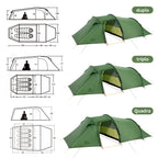 Naturehike Opalus 2 3 4 Tent 2 3 4 Person Hiking Tent 4 Season Tent Ultralight Family Travel Tent 20D Waterproof Camping Tent