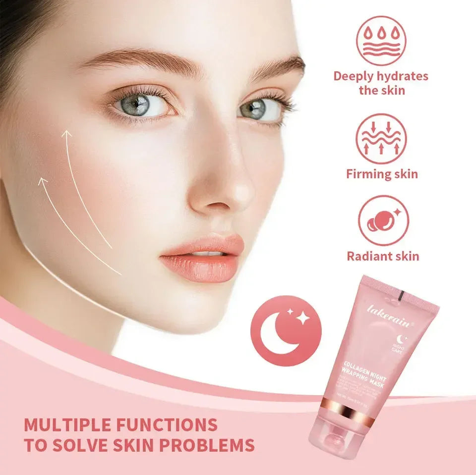 Night Collagen Wrapper Mask Rejuvenation Moisturizing Brightening Korean Face Mask Skin Elasticity Facial Mask Beauty Skin Care