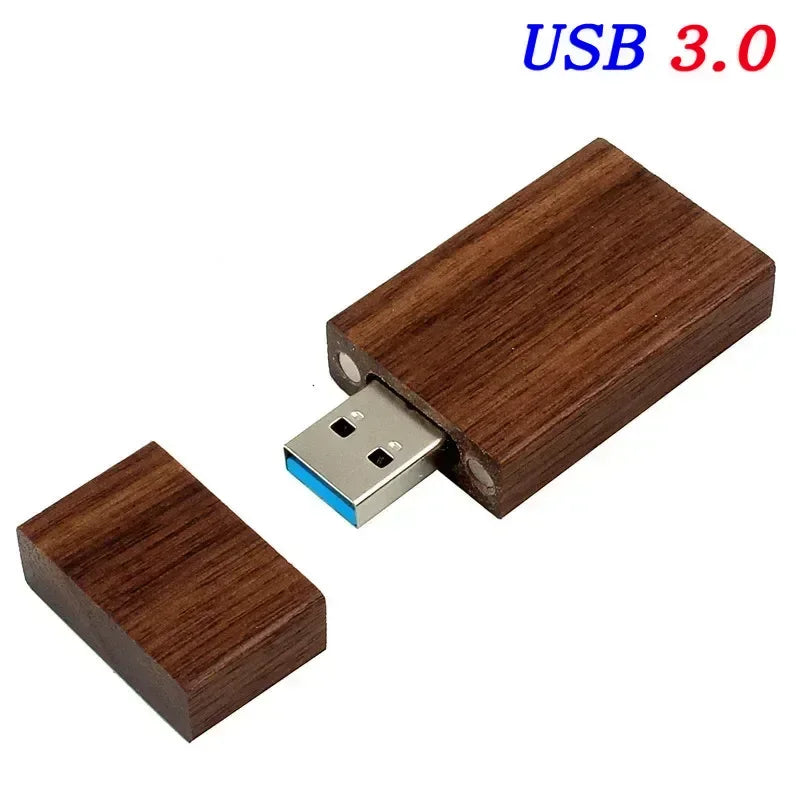 Wood Album Style High Speed USB 3.0 4GB 8GB 16GB Fashion Gift 32GB 64GB USB+BOX Wedding Photography Free Custom LOGO