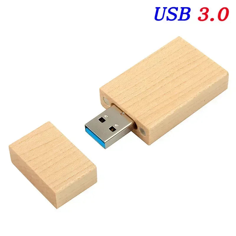 Wood Album Style High Speed USB 3.0 4GB 8GB 16GB Fashion Gift 32GB 64GB USB+BOX Wedding Photography Free Custom LOGO