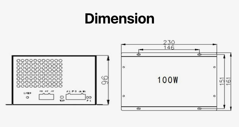 Cloudray 80-100W CO2 Laser Power Supply for CO2 Laser Engraving Cutting Machine M100W category