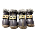 Winter Pet Dog Shoes Warm Snow Boots Waterproof Fur 4Pcs/Set Small Dogs Cotton Non Slip XS For ChiHuaHua Pug Pet Product PETASIA