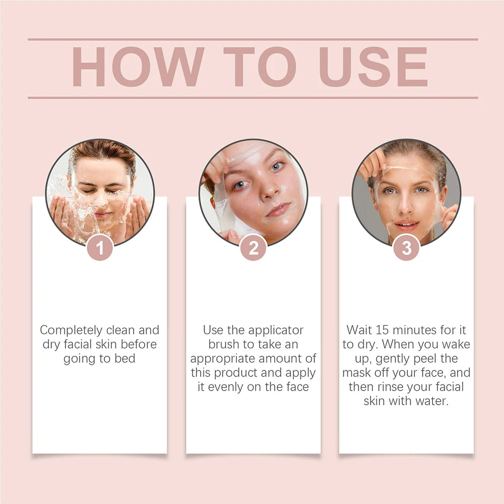 150ml Night Collagen Wrapping Mask Skin Rejuvenation Moisturizing Brightening Korean Face Mask Firming Skin Peel-Off Facial Mask
