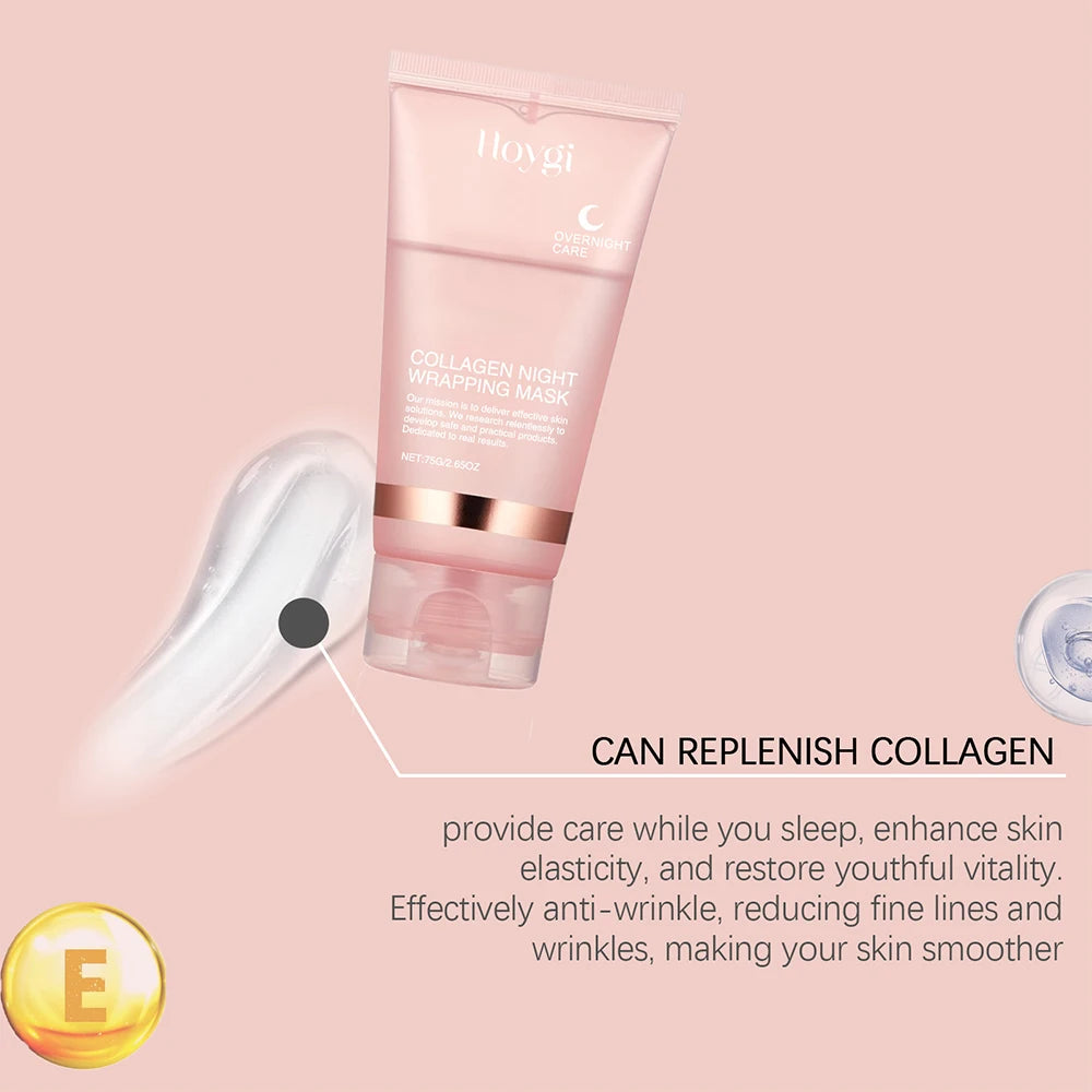 150ml Night Collagen Wrapping Mask Skin Rejuvenation Moisturizing Brightening Korean Face Mask Firming Skin Peel-Off Facial Mask