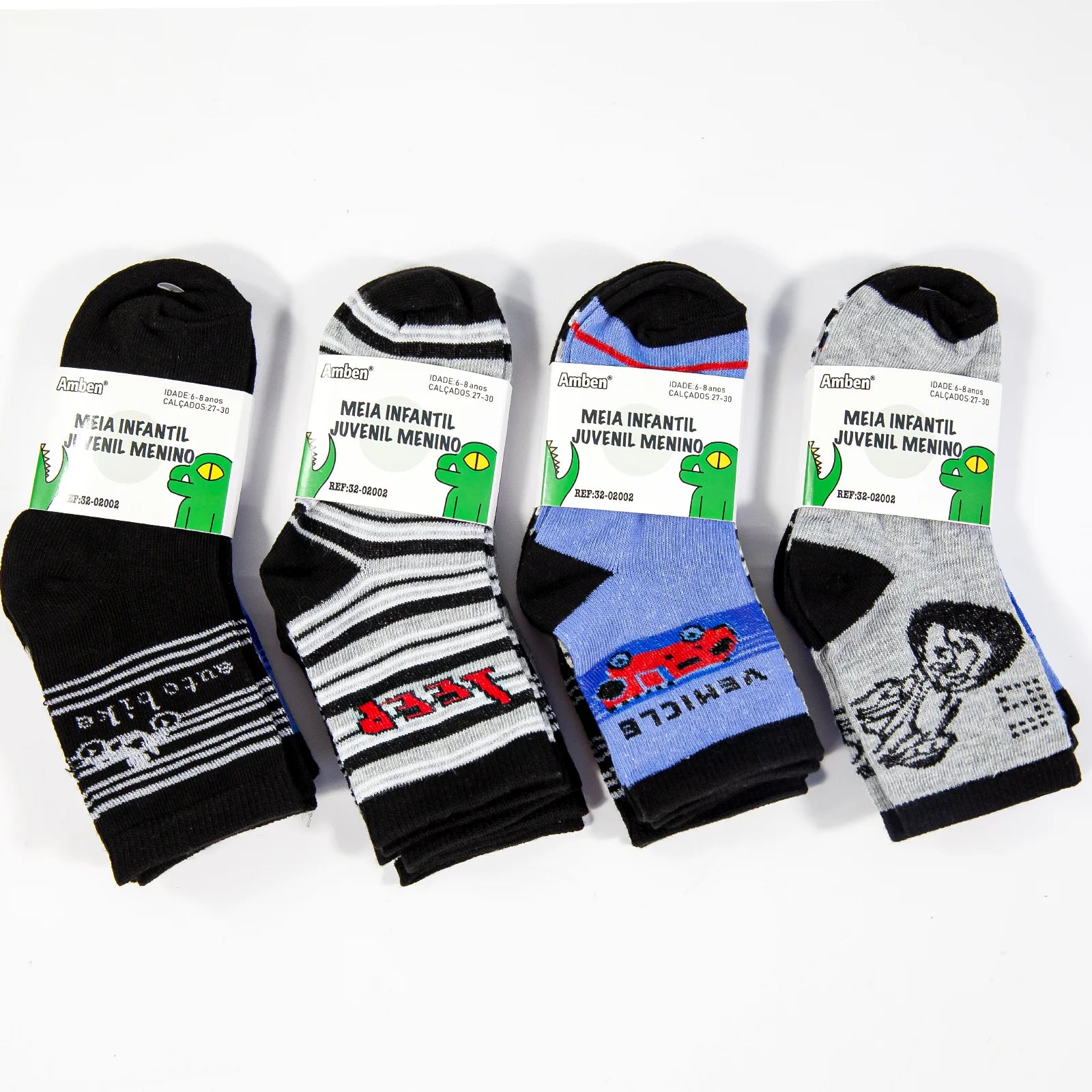 Free Shipping Kit 12 Paired Socks Infant Men Boys Cartoon Comfort and Durability Random