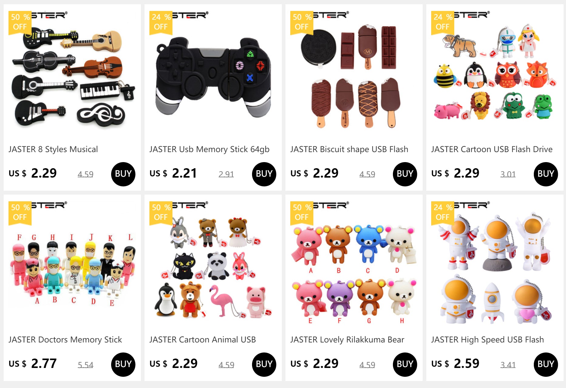 JASTER 8 Styles Musical Instruments Model Pendrive 4GB 16GB 32GB 64GB 128GB USB Flash Drive Violin/Piano/Guitar