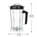 Jarra 2L para Liquidificador Profissional – Tampa, Lâmina Dentada e BPA Free